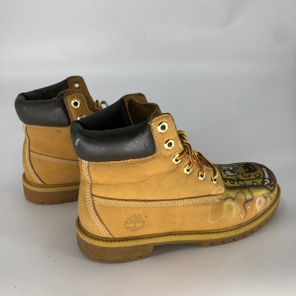 Timberland Boys Lace Up Waterproof Wheat Boots 6 - Picture 8 of 12